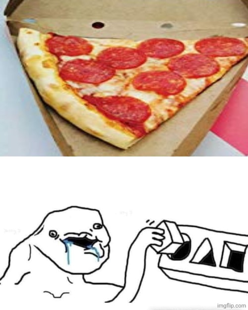 Just take the pizza and turn it | image tagged in stupid dumb drooling puzzle,pizza,box,pizza box,you had one job,memes | made w/ Imgflip meme maker