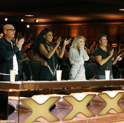 image tagged in americas got talent judges standing ovation | made w/ Imgflip meme maker