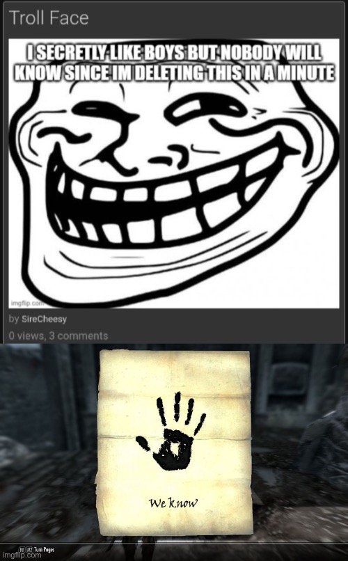 image tagged in skyrim we know | made w/ Imgflip meme maker
