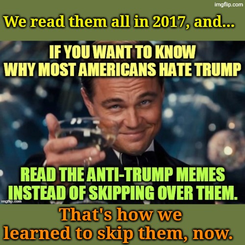 SS... DY | We read them all in 2017, and... That's how we learned to skip them, now. | made w/ Imgflip meme maker