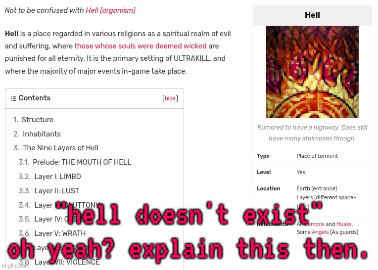 "hell doesn't exist" oh yeah? explain this then. | made w/ Imgflip meme maker