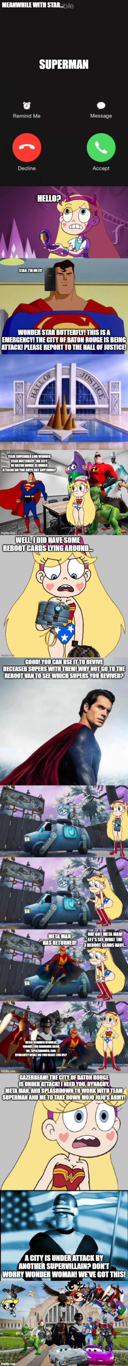 The Attack on Baton Rouge + Indy 500 + Coke 600 (Part 4: Team Superman is on the way!) | made w/ Imgflip meme maker