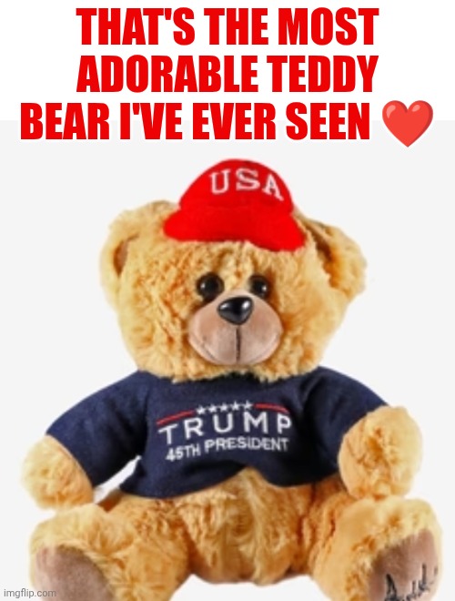 Wow ❤️ | That's the most adorable teddy bear I've ever seen ❤️ | made w/ Imgflip meme maker