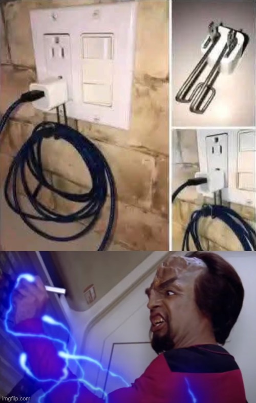 Shocking Job | image tagged in worf getting buzzed,shocking,electricity,you had one job | made w/ Imgflip meme maker