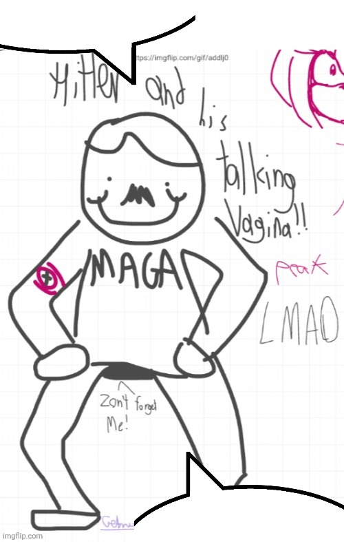 Hitler and his talking vagina Blank Meme Template