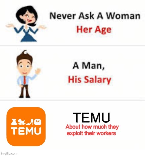 image tagged in temu | made w/ Imgflip meme maker
