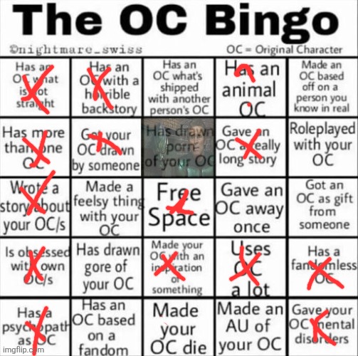 My turn | image tagged in the oc bingo,remix | made w/ Imgflip meme maker