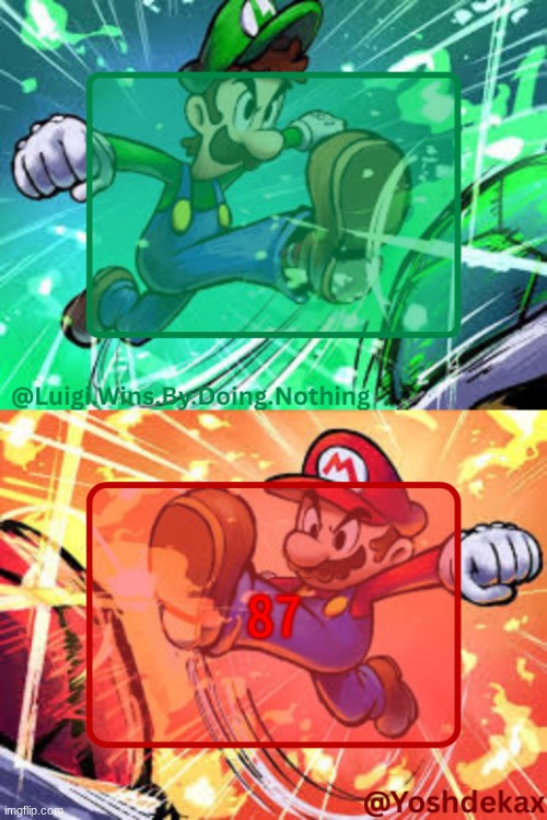 Luigi & Yoshi Temp | 87 | image tagged in luigi yoshi temp | made w/ Imgflip meme maker