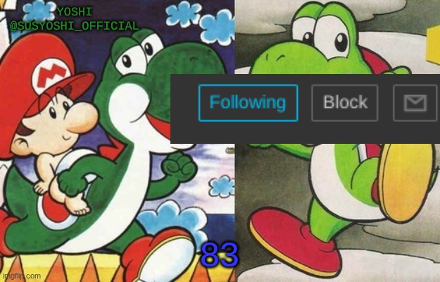 Yoshi's Temp For -.e.- | 83 | image tagged in yoshi's temp for - e - | made w/ Imgflip meme maker