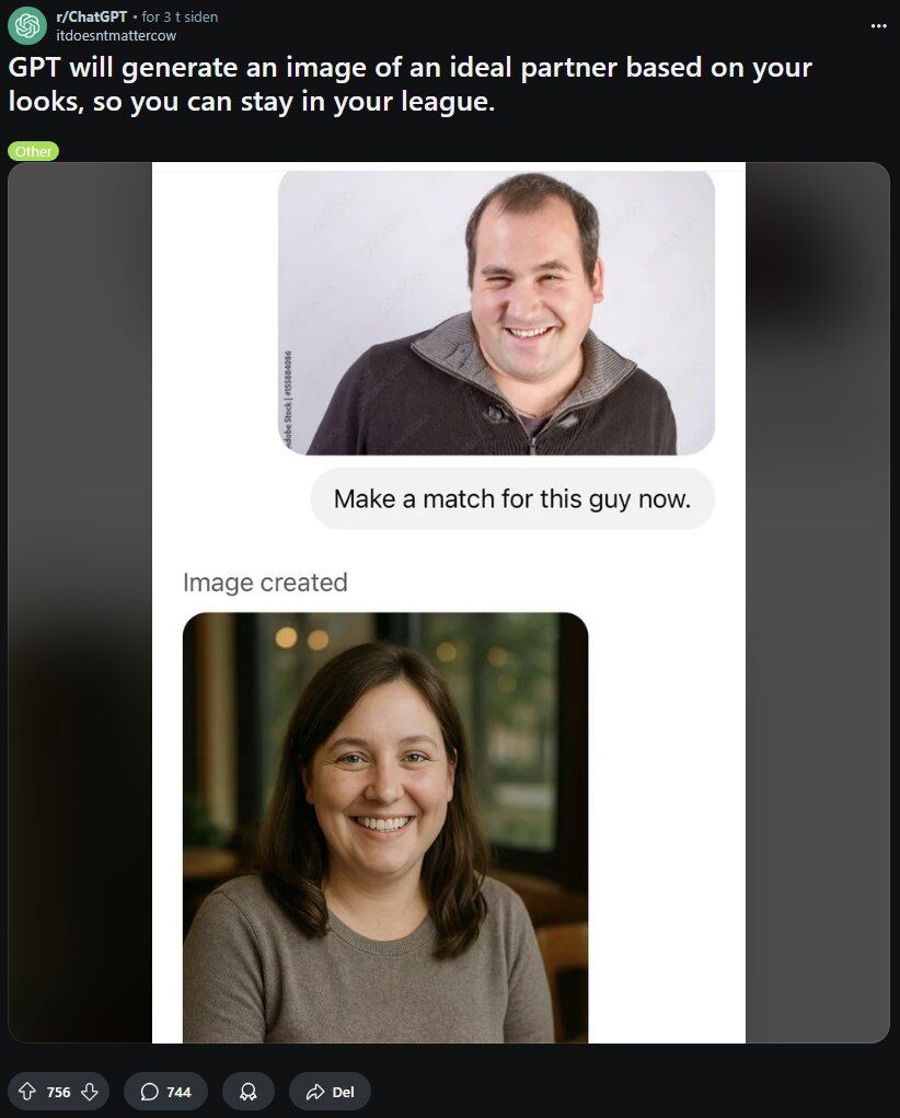 AI Ideal Partner Blank Meme Template