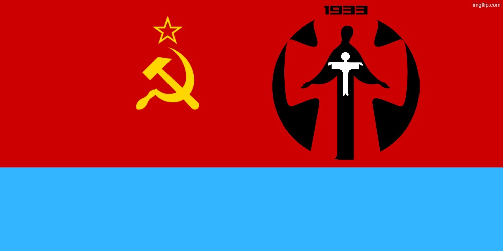 Ukrainian SSR flag aka Soviet Ukraine and again aka holodomor flag | image tagged in holodomor,ukraine,ukrainian,communism,communists,anti soviet | made w/ Imgflip meme maker