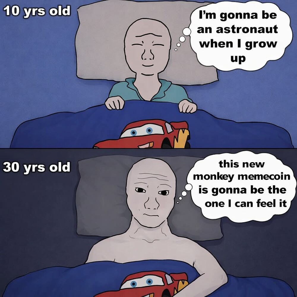 Become a meme coin holder when you grow up Blank Meme Template