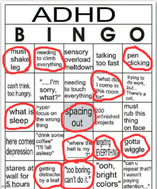 har har har har har har har har har | image tagged in adhd bingo,adhd,memes,funny,funny memes | made w/ Imgflip meme maker