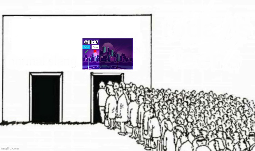 Two doors crowd | image tagged in two doors crowd | made w/ Imgflip meme maker