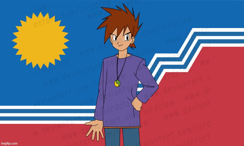gary oak | image tagged in sioux falls flag,anime,icons,pokemon | made w/ Imgflip meme maker