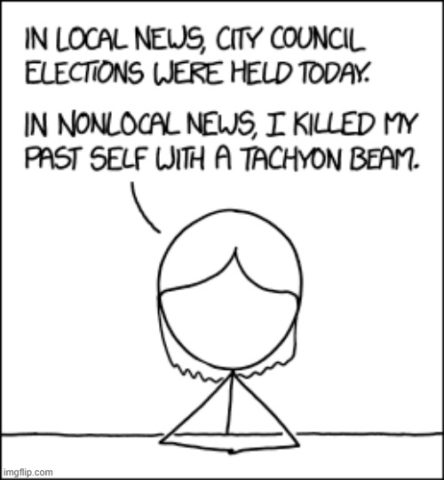 image tagged in news,local,local news,elections,time travel,tachyon beam | made w/ Imgflip meme maker
