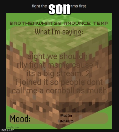 son | made w/ Imgflip meme maker