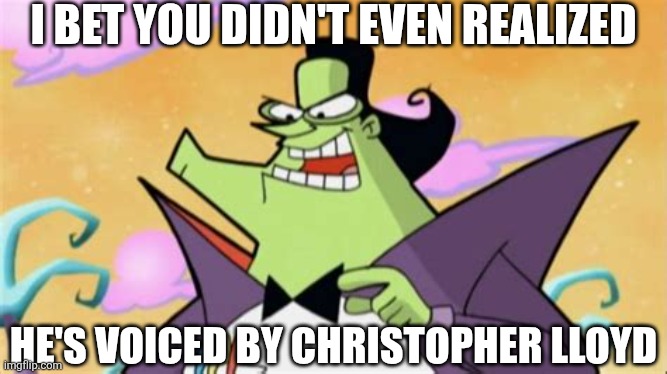 Random fun fact: | I bet you didn't even realized; He's voiced by Christopher lloyd | image tagged in the hacker,cyberchase,christopher lloyd | made w/ Imgflip meme maker