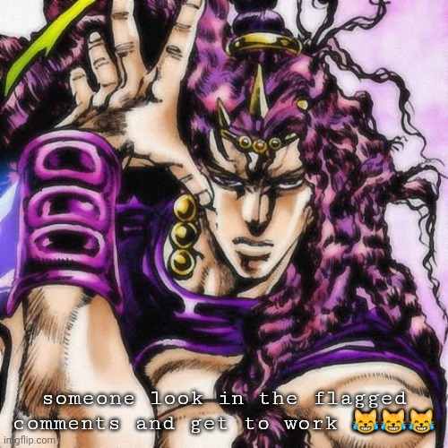 The Perfect Lifeform | someone look in the flagged comments and get to work 😹😹😹 | image tagged in the perfect lifeform | made w/ Imgflip meme maker