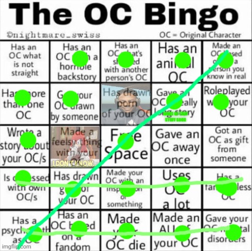 me when oc bingo | more of that
stuff soon | image tagged in the oc bingo | made w/ Imgflip meme maker