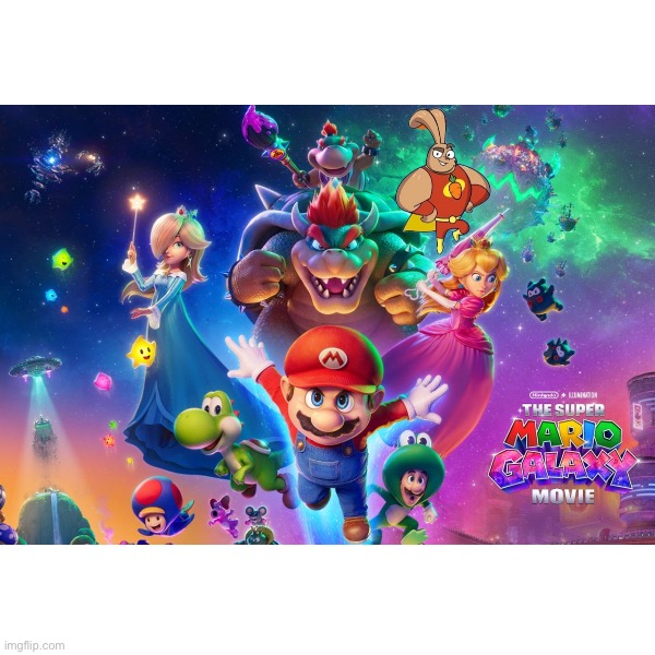 Handsome Steve (SDBL) in The Super Mario Galaxy Movie/J | image tagged in bunny,super mario,animation,nintendo,movies,animals | made w/ Imgflip meme maker