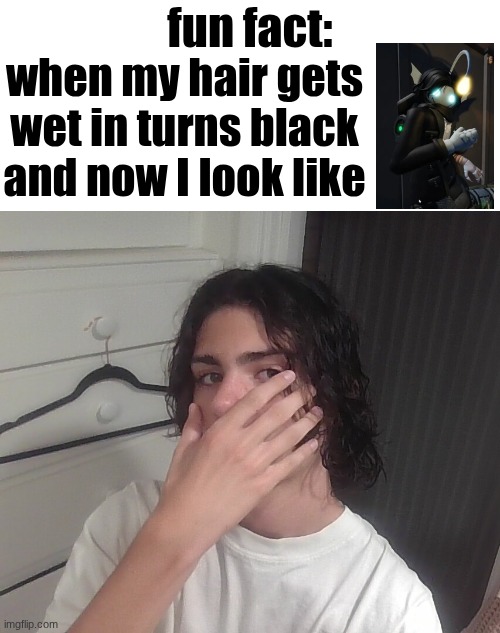 The resemblance is crazy | fun fact:; when my hair gets wet in turns black and now I look like | image tagged in pressure | made w/ Imgflip meme maker