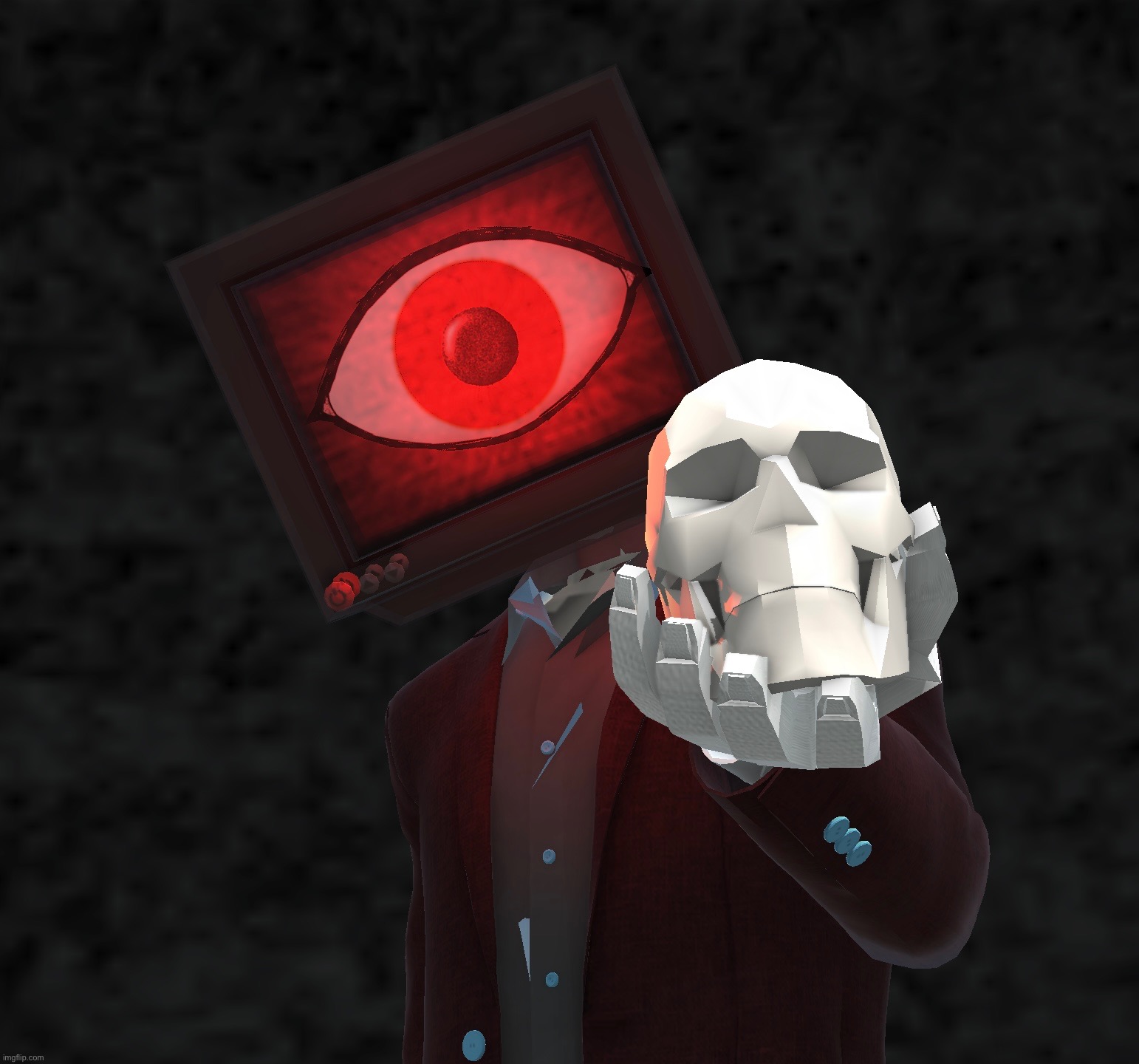 Not a drawing but wanted to share this 3d art I made with my OC | made w/ Imgflip meme maker