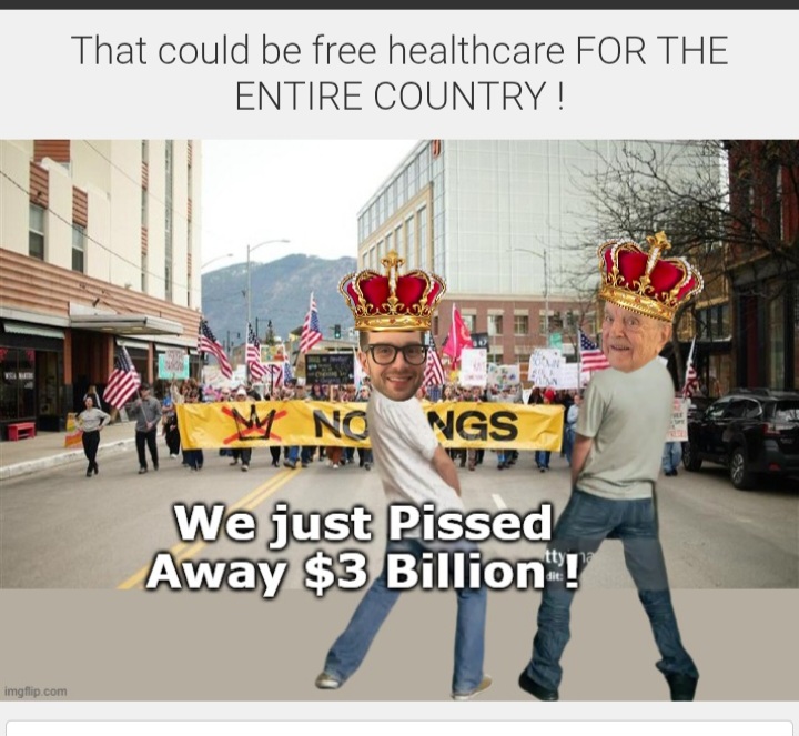 King George Soros pissing away money Blank Meme Template