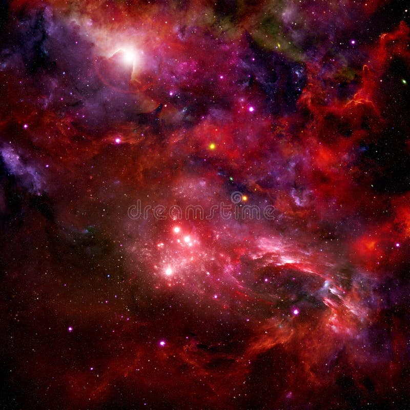 Red Cosmic Background Blank Meme Template