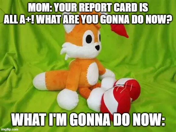 When you get all A+ on your report card. | Mom: Your report card is all a+! What are you gonna do now? what i'm gonna do now: | image tagged in he vibin' | made w/ Imgflip meme maker