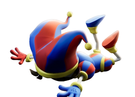 Pomni Fall on Floor Blank Meme Template