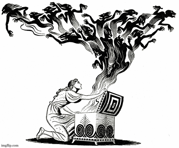 Pandora's box | image tagged in pandora's box | made w/ Imgflip meme maker