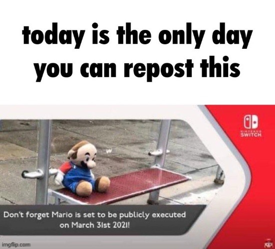 Famous plumber, Mario Mario, publicly executed while younger brother, Luigi Mario, watches in dismay | made w/ Imgflip meme maker