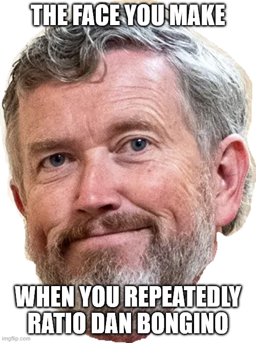 Massie Ratios Bongino | the face you make; when you repeatedly ratio Dan Bongino | image tagged in thomas massie | made w/ Imgflip meme maker