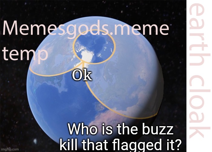 memesgods.meme temp | Ok; Who is the buzz kill that flagged it? | image tagged in memesgods meme temp,remix | made w/ Imgflip meme maker