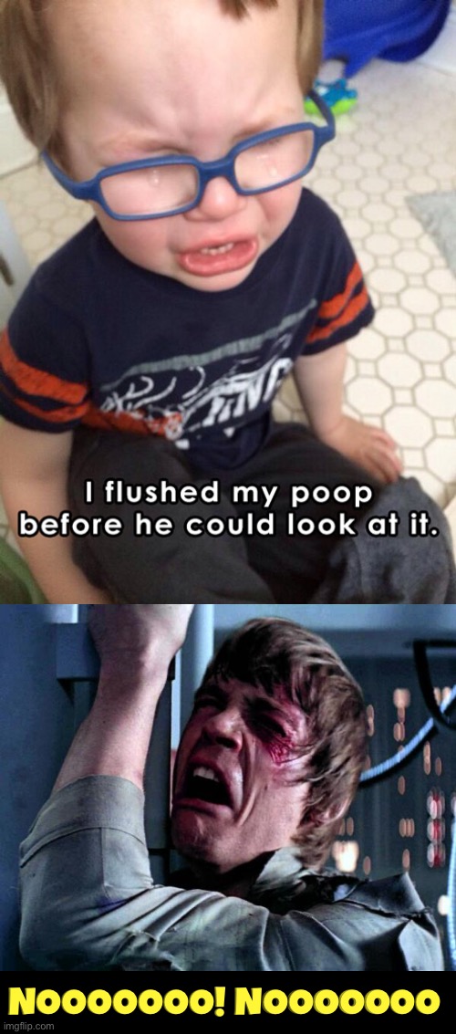 Now This Is A Tragedy | Nooooooo! Nooooooo | image tagged in children,poop,crying,i forgot,hilarious memes,luke nooooo | made w/ Imgflip meme maker