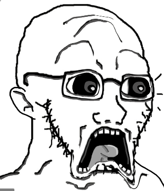 Scared Soyjak Blank Meme Template