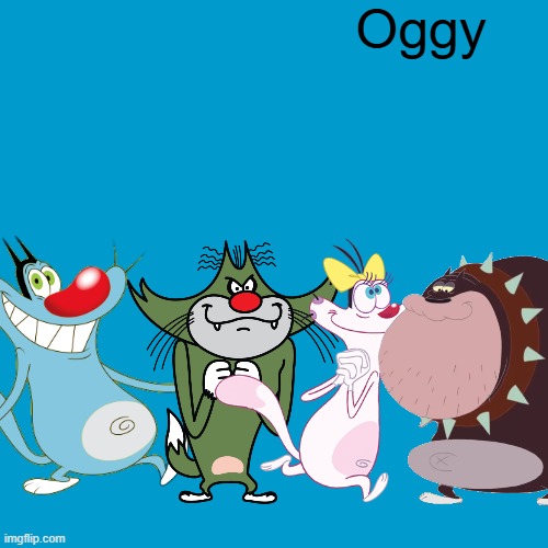 Oggy but Weezer | Oggy | image tagged in blank weezer blue album edit,oggy and the cockroaches | made w/ Imgflip meme maker