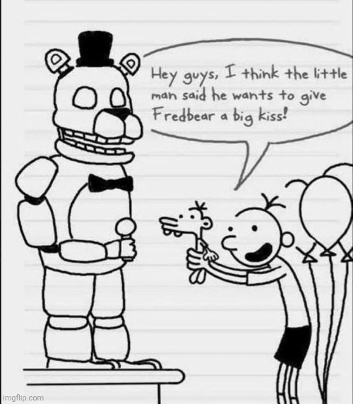 image tagged in fnaf,diary of a wimpy kid | made w/ Imgflip meme maker