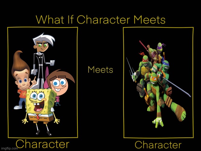 What If Nicktoons Heroes meets 2012 Turtles | image tagged in what if character meets character,nicktoons,nickelodeon,tmnt,crossover,memes | made w/ Imgflip meme maker