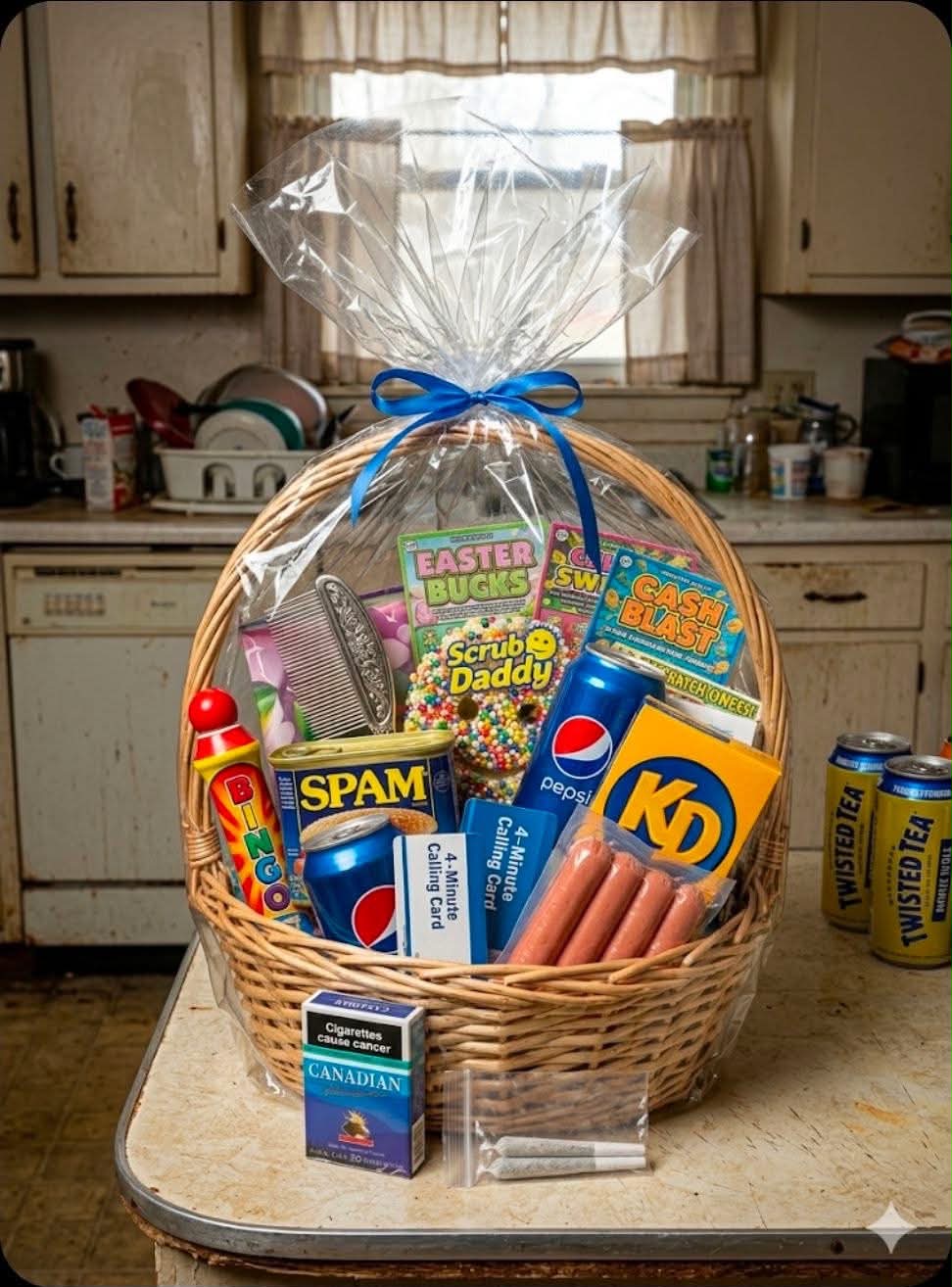 Rezzie Food Bank Easter Basket Blank Meme Template