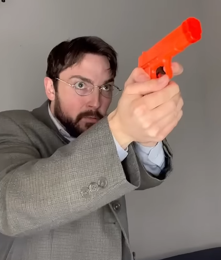 Justin Case Gun 4 Blank Meme Template