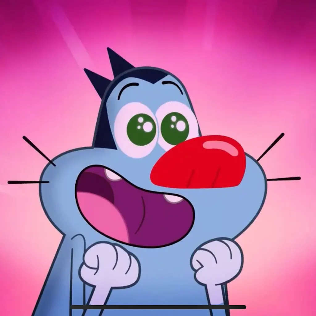 Happy Oggy (season 8) Blank Meme Template