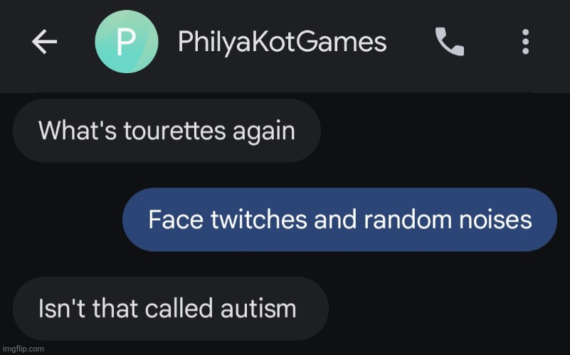 are we deadass | image tagged in tourettes,autism,philyakotgames | made w/ Imgflip meme maker