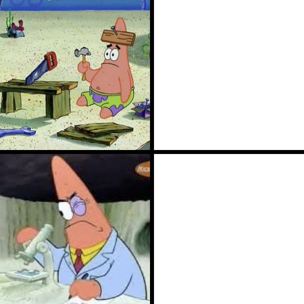 patrick dumb smart Blank Meme Template