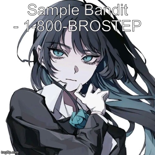 Gyaru, cho kawaii | Sample Bandit - 1-800-BROSTEP | image tagged in gyaru cho kawaii | made w/ Imgflip meme maker