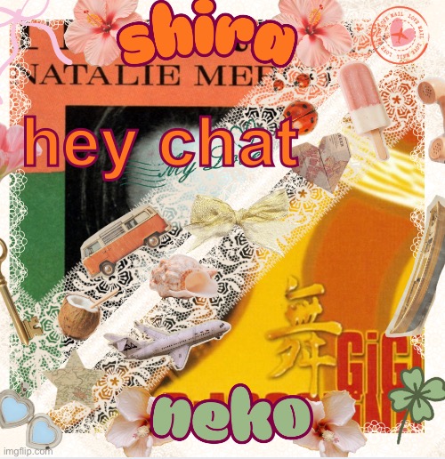 neko and shira shared temp <3 | hey chat | image tagged in neko and shira shared temp 3 | made w/ Imgflip meme maker