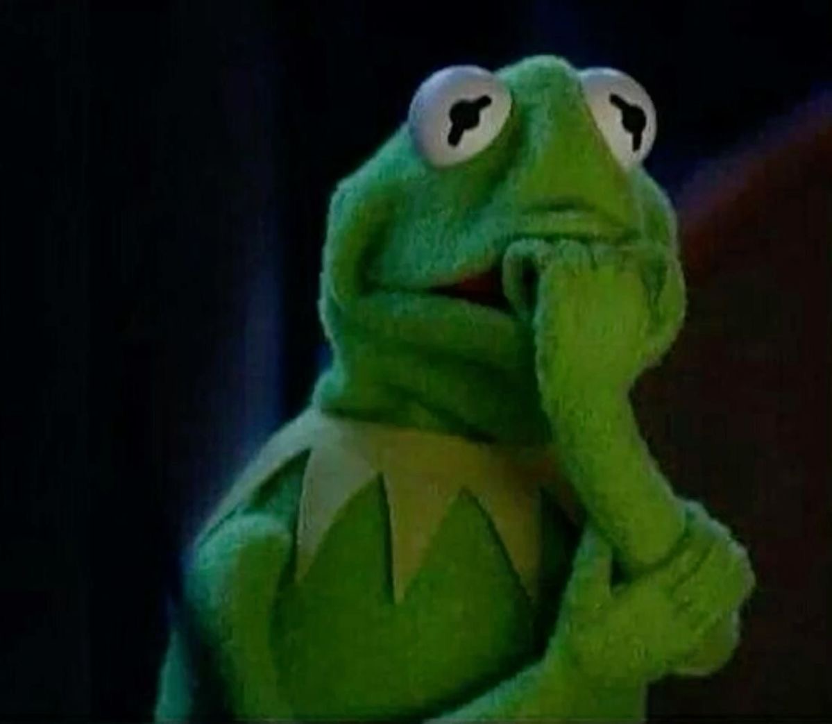 Concerned Kermit Blank Meme Template