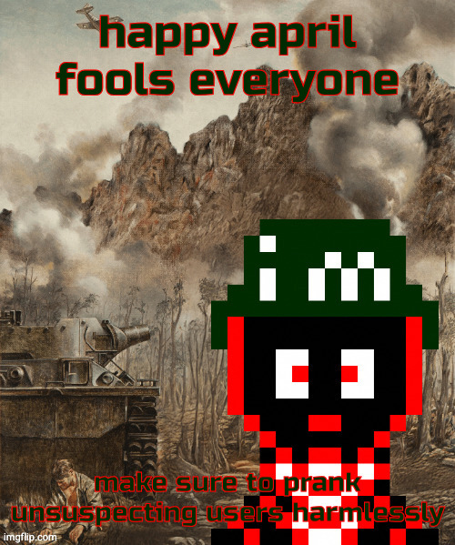 axel 1000yd stare | happy april fools everyone; make sure to prank unsuspecting users harmlessly | image tagged in axel 1000yd stare | made w/ Imgflip meme maker