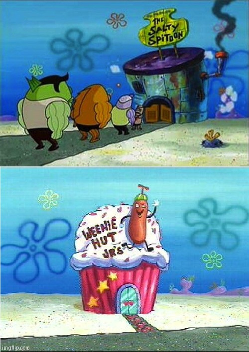 Weenie hit Jr vs Salty Spitoon | image tagged in weenie hit jr vs salty spitoon | made w/ Imgflip meme maker